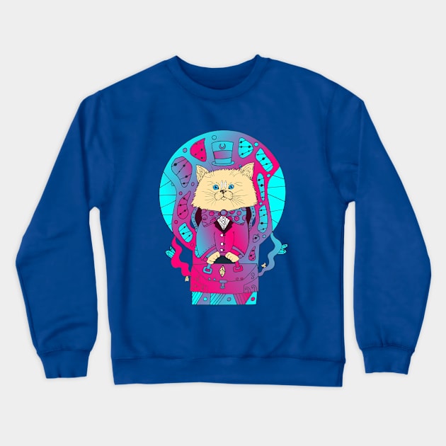 7 Cats and The Aristocat Dual Color Crewneck Sweatshirt by kenallouis